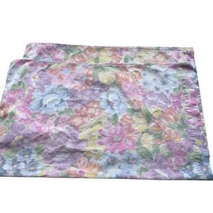 Vintage Floral Pillowcases Standard Flowers Cottagecore Shabby Chic Cotton Muted